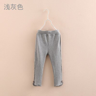 Mallas de algodón con botones para bebé, Leggings para niña, otoño, Primavera, -100 cm, 3, 4, 6, 8, 10, 12 años, 150: Gris / 150cm