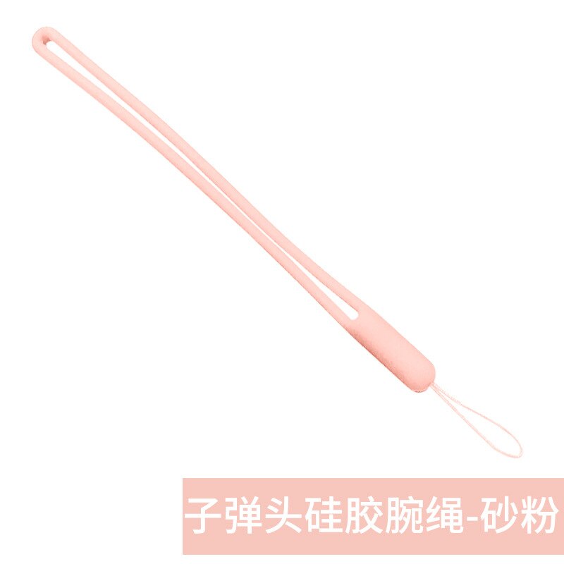 Silicone Mobile Phone Straps DIY Hang Rope Lanyards Multicolor Soft Wrist Lanyard Phone Chain Lanyards Keychain Charm Cords: Pink