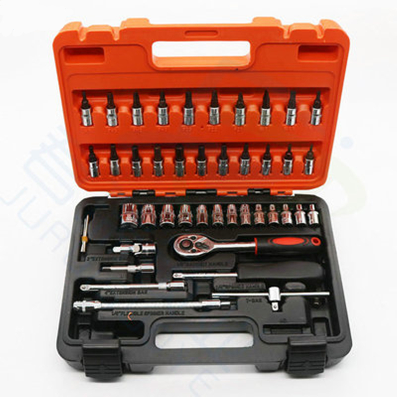 46 PCS/Set Household Hand Tool Kit Wrench Screwdriver Socket For Car Repair Tool Set of Wrench Multi-function Set Combination