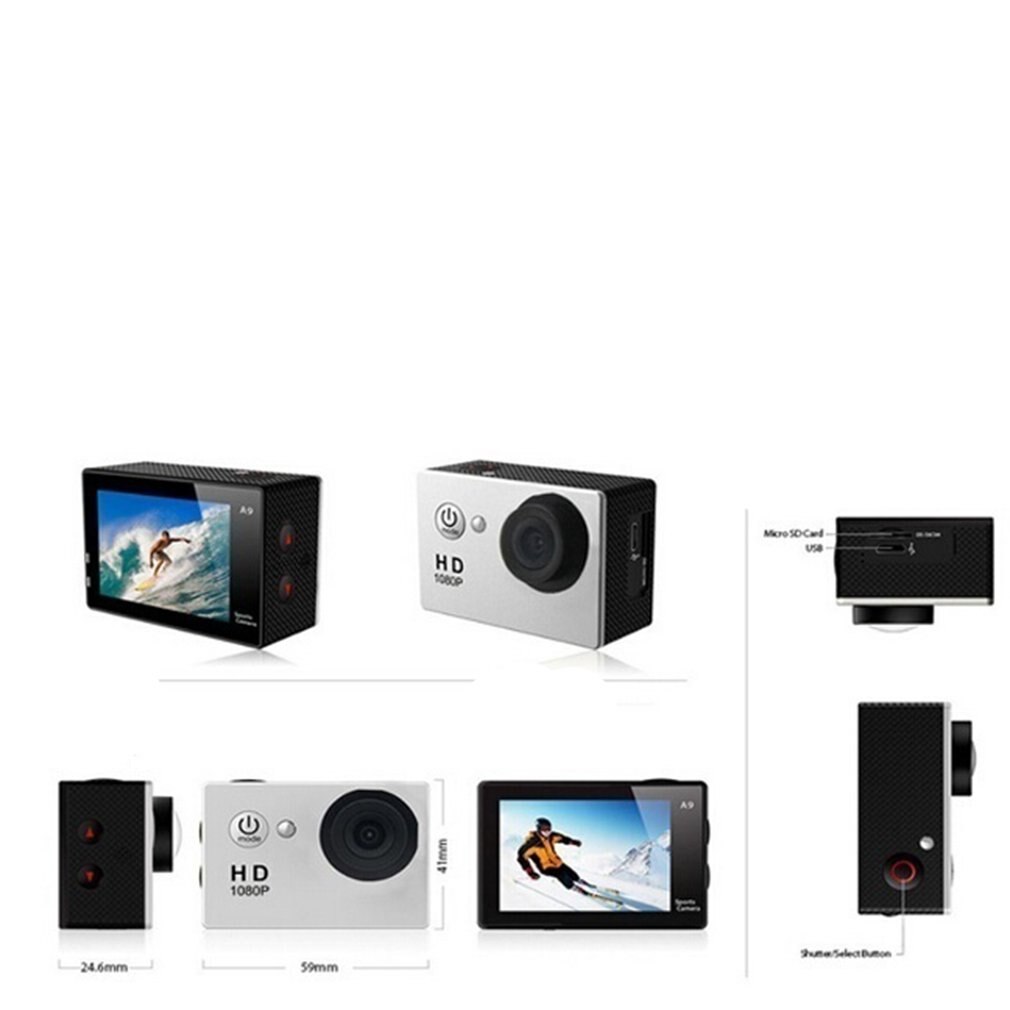 Neue SJ6000 HD Sport Wasserdichte 1080p DVR Bindestrich Nocken 30FPS 2.0 "LCD Tauchen 30M Wasserdichte Sport DV