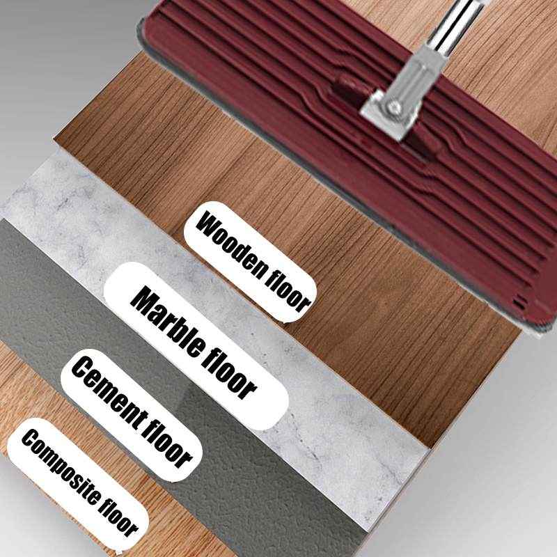 Flat Squeeze Mop and Bucket Hand-Free Wringing Floor Cleaning Mop Wet Dry Usage Magic Automatic Spin Self Cleaning Lazy Mop