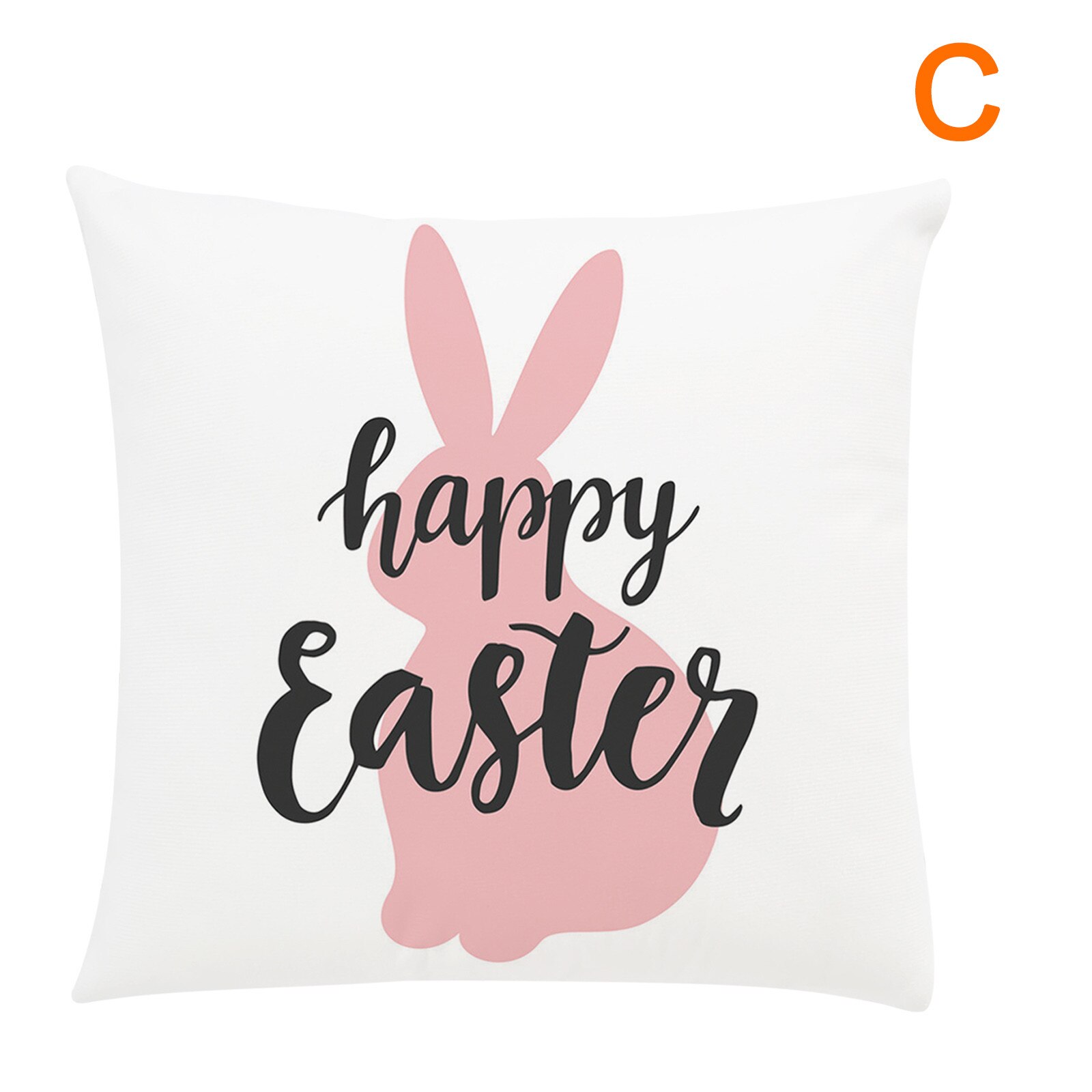 Top Selling Konijn Afdrukken Pasen Dag Kussen Cae Sofa Auto Kamer Kussenhoes Woondecoratie Accessoires: C