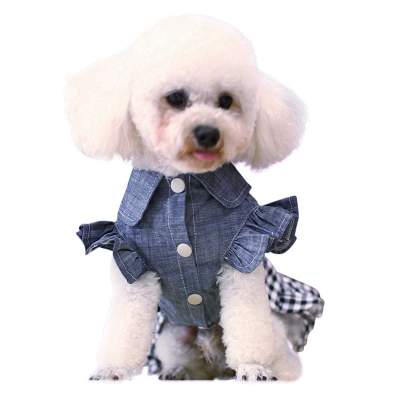 Zomer Hond Jean Jurk Hond Kleding Hond Denim Jurk Jeans Rok Kleine Hond Dress Puppy Kleding Chihuahua Yorkies Teddy