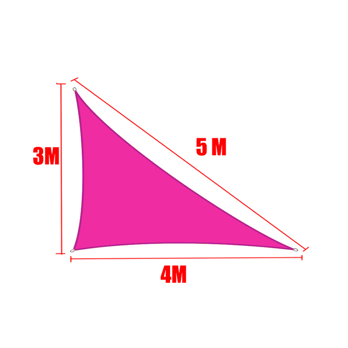 Voile pare-soleil étanche Rose rouge 420D carré Rectangle Triangle jardin terrasse auvent piscine ombre Camp randonnée cour auvent: WHITE