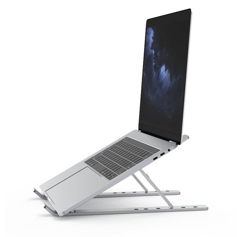 Verstelbare Opvouwbare Laptop Stand Houder Voor Macbook Pro Notebook Draagbare Aluminium Computer Bureau Kantoor Tafel Pc Base Beugel