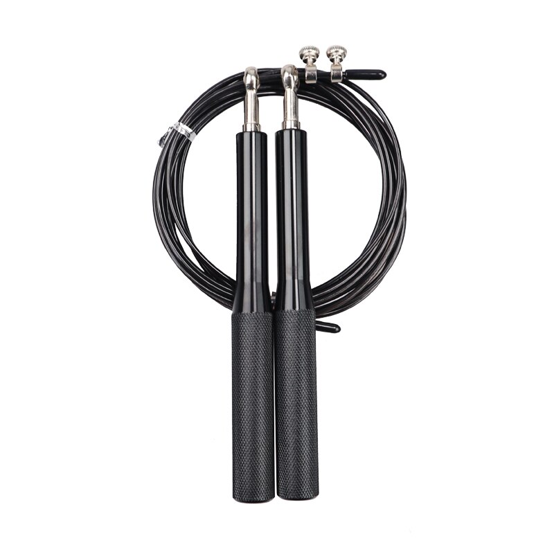 3 Meters Jump Rope Wire Ropes Adjustable Speed Skipping For Gym Workout Fitness Equipment Fit Jump Rope Exercise Competition: Black