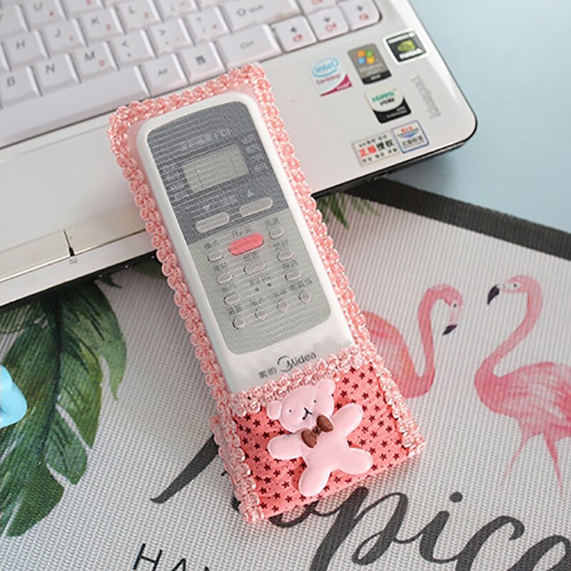 1 Pcs Remote Control Protector Home Storage remote Dust Bag Case Remote Control Cover Clear lace Video TV Air Conditioner: 1 / 18X8cm