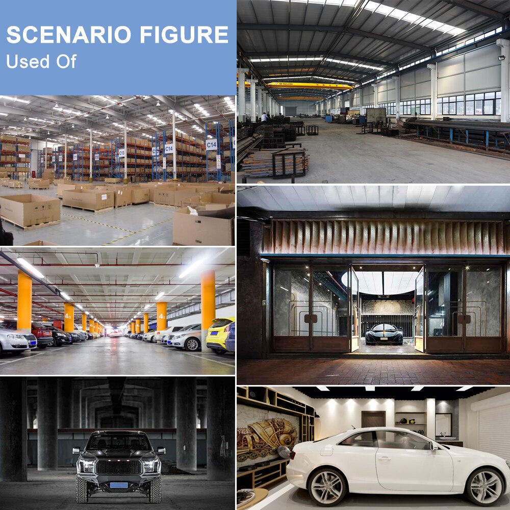 Garage LED Ceiling Lamp E27 Spotlight Waterproof High Bay Light Industrial Workshop Warehouse Lighting AC110-220V Led Chandelier