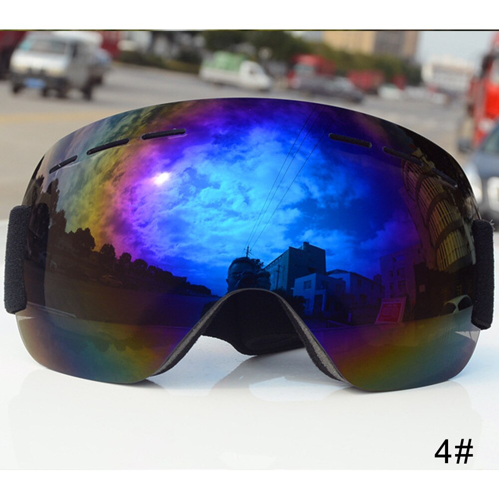 Ski Goggles Big Spherical Glasses Coca Myopia Double Anti-fog Ski Goggles UV400 Snowmobile Men And Women Goggles: Single Layer 4