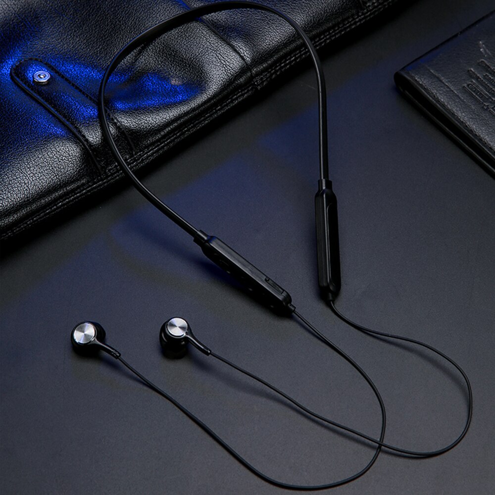 Écouteurs Bluetooth magnétiques sans fil, oreillettes stéréo, musique, tour de cou, pour téléphone portable