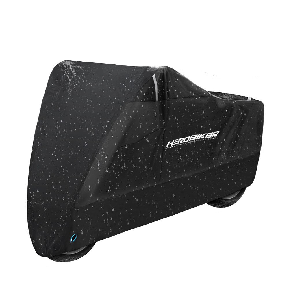 Cubierta de lona para motocicleta, cubierta de tela para moto Scooter, Protector impermeable a prueba de lluvia para bicicleta, caja para bicicleta, tienda: 4XL / Black