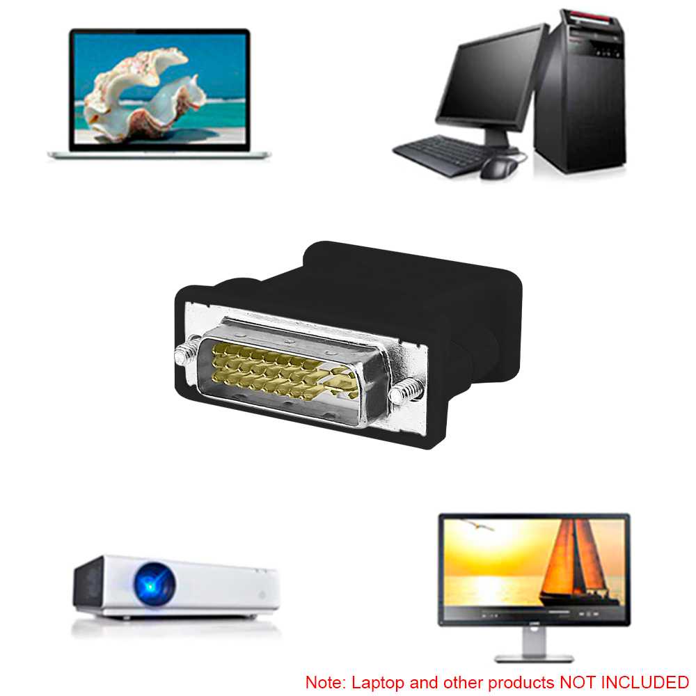 Male 24+5 Pin DVI-I (Dual-Link) to Female VGA Adapter Converter for Monitor GF2122