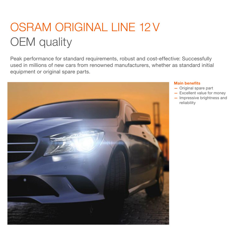OSRAM H1 H4 H7 12V Auto Halogeen Koplamp Originele Lijn Onderdelen 3200K Warm Wit Authentieke Lamp Auto lamp Gemaakt In China 1X