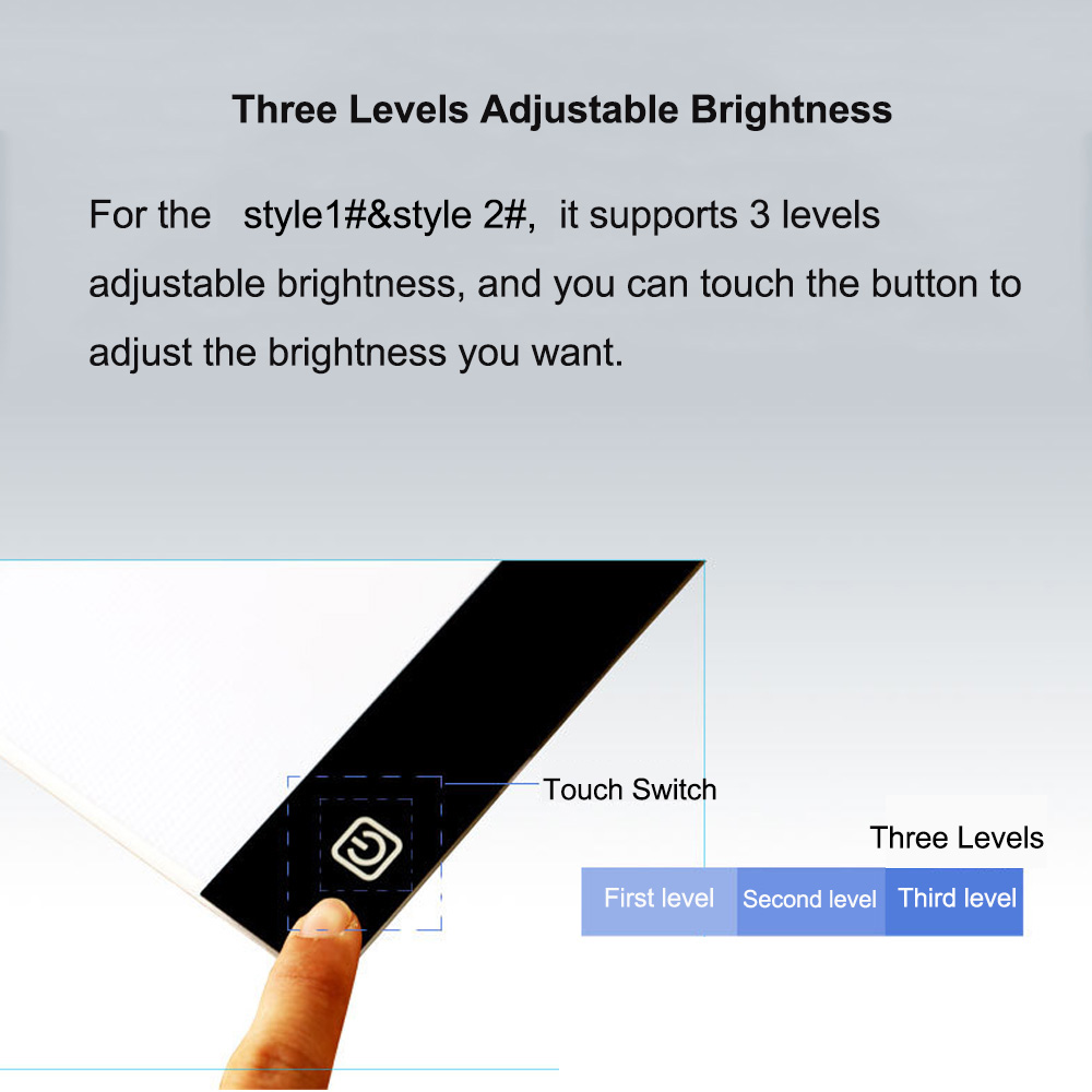 Ultra-delgada A4 luz LED tablero de dibujo copia de Panel de escritura pintura de junta de tableta de dibujo retrato de arte plantilla