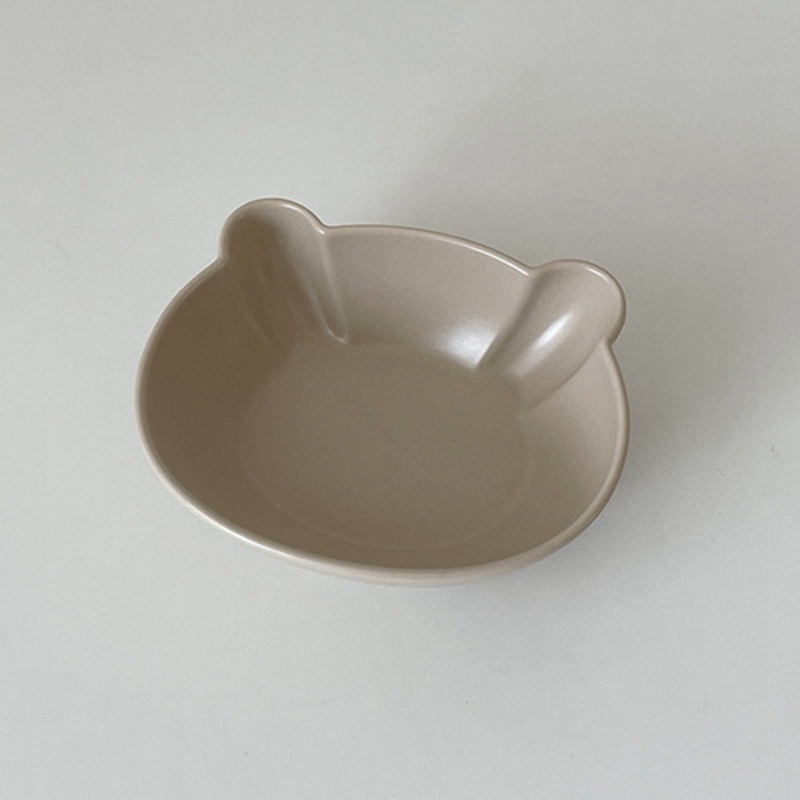 Kawaii Bear Bowl Korean Style Cute Ceramic Bowl and Plate Children and Girls Dessert Bowl Breakfast Plate