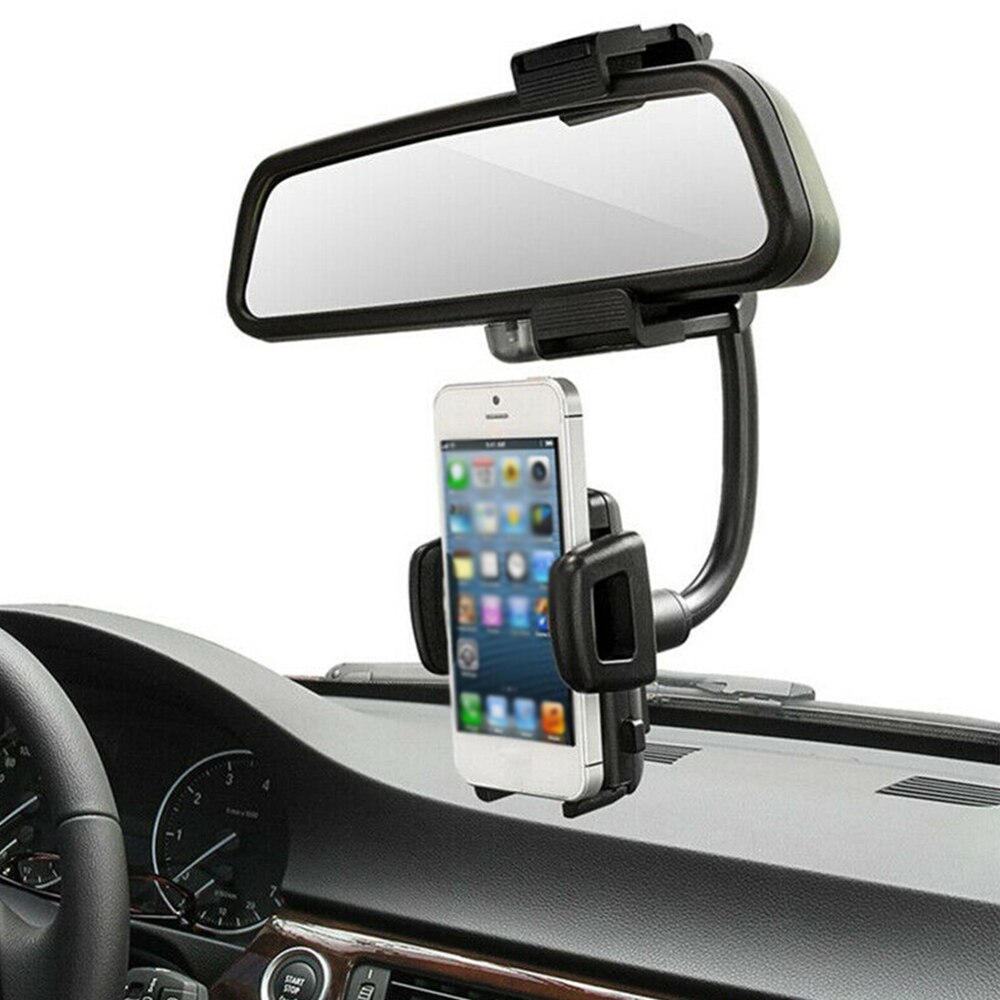 Til telefon gps 360 graders universal bilbeslag bil spejl holder holder