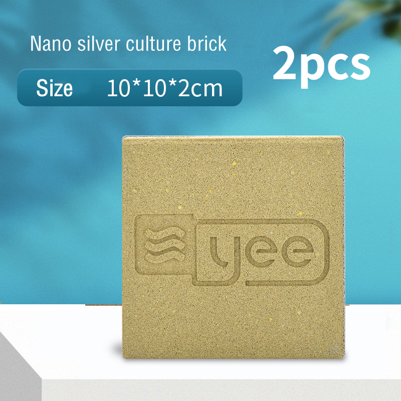 Nano filtro de cerámica medios Bio bloque de filtro acuario alta energía Nano Bio ladrillo para pecera filtro marino peceras y acuario: Plata