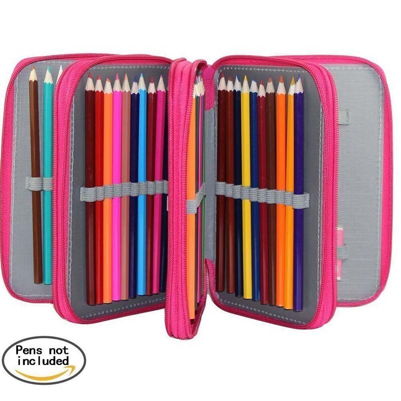 Emner 72 indehavere farvet blyantskit børste pvc taske æske kasse papirvarer kontor skoleartikler papelaria til maleren