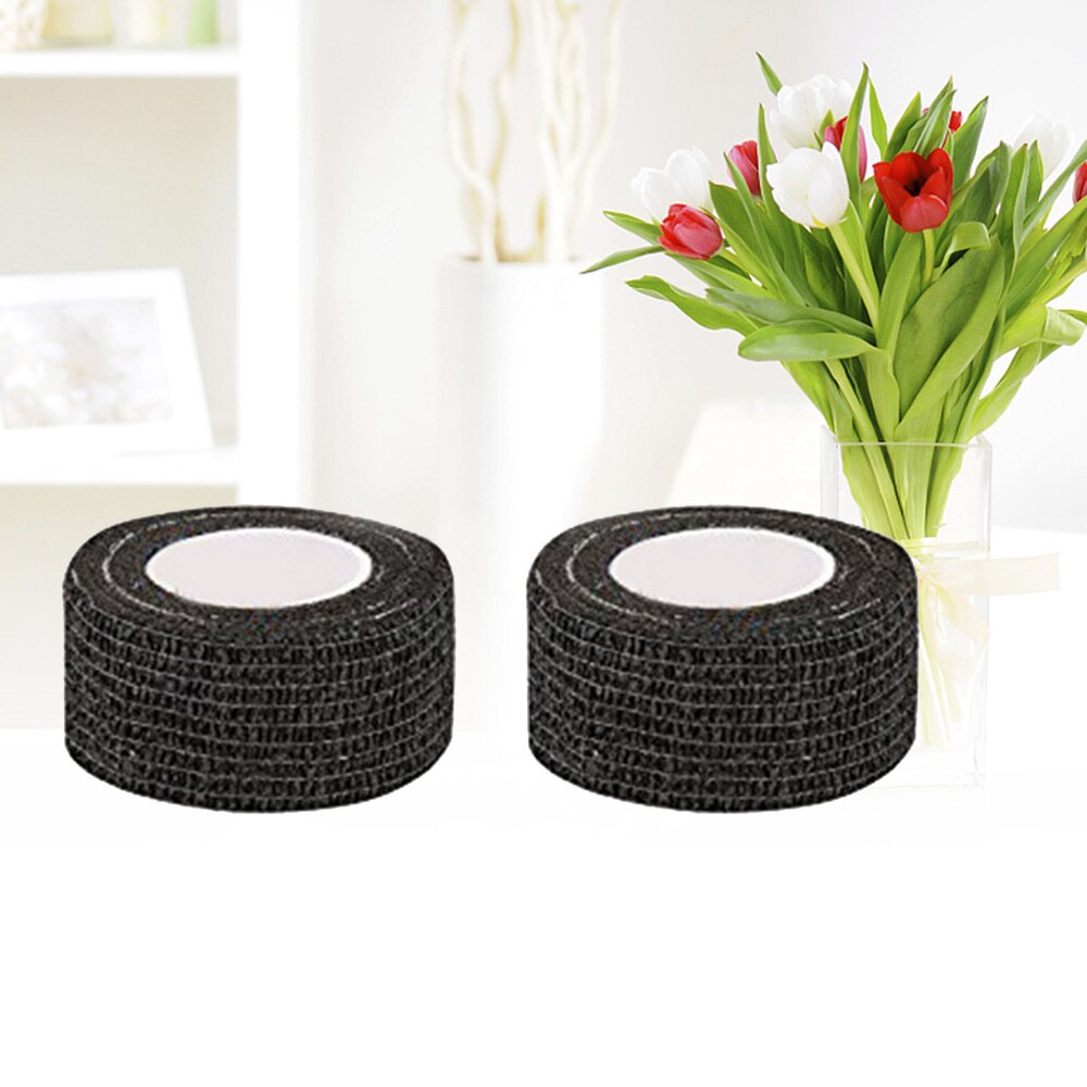 6pcs Cohesive Bandages Elastic Nonwovens Strong Self Adherent Wrap for Sports Athletic: Black