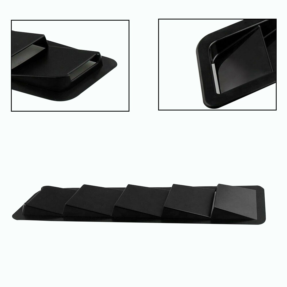 2pcs Universal Hood Louver Panel Car Decorative AccessoriesHood Vent Pair Vents ABS Air Intake Scoop Bonnet Louvers Spoiler Trim