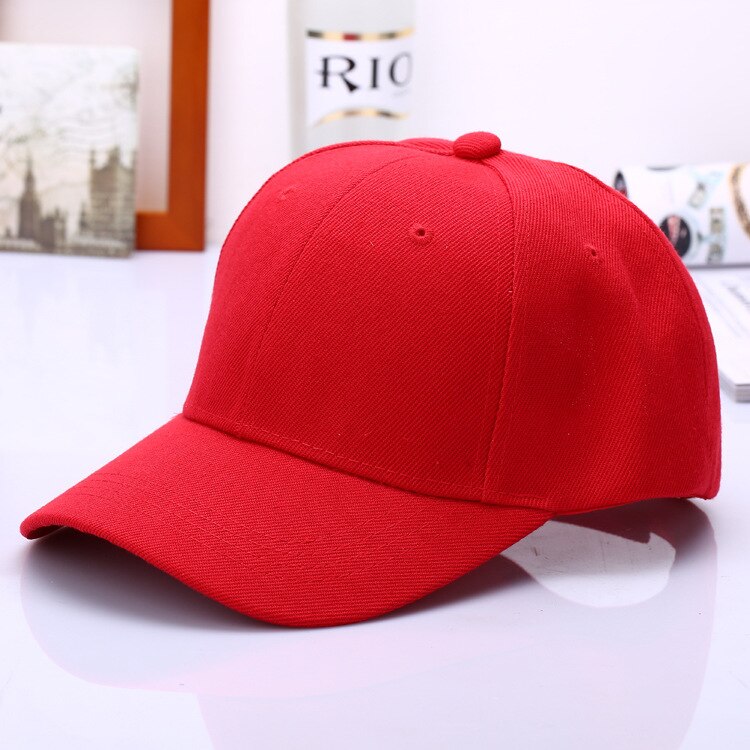 Black Cap Solid Color Baseball Cap Snapback Caps Casquette Hats Fitted Casual Gorras Hip Hop Dad Hats For Men Women Unisex: gules