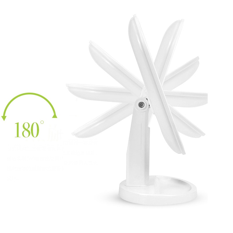 Lumière de nuit, écran tactile avec loupe, 20 perles LED, lampe de Table, réglable à intensité variable, double alimentation, miroir de maquillage à Led