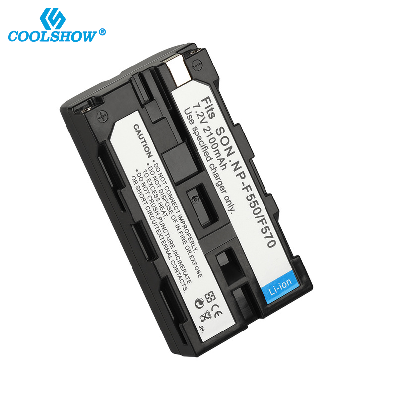 Coolshow Rechargeable Batterie pour Sony NP F330 F530 F570 F730 F750 F770 F970 QM91D CCD-RV100 TRU47E 2100mah Batteries de Caméra