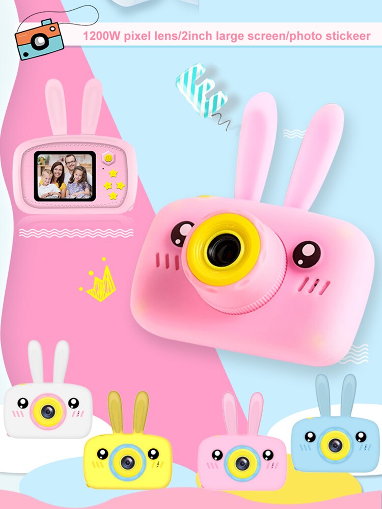 Dla dzieci aparat fotograficzny aparat cyfrowy HD Cute Cartoon dzieci aparat zabawki prezent urodzinowy zabawki edukacyjne dla dzieci aparat fotograficzny dla dzieci dziewczyna