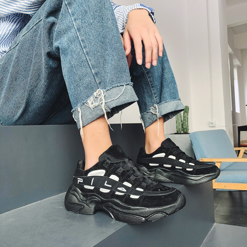 Elastisk sål sko til mænds jogging fritidssko herre åndbare sneakers zapatillas hombre scarpe uomo mænds sneakers