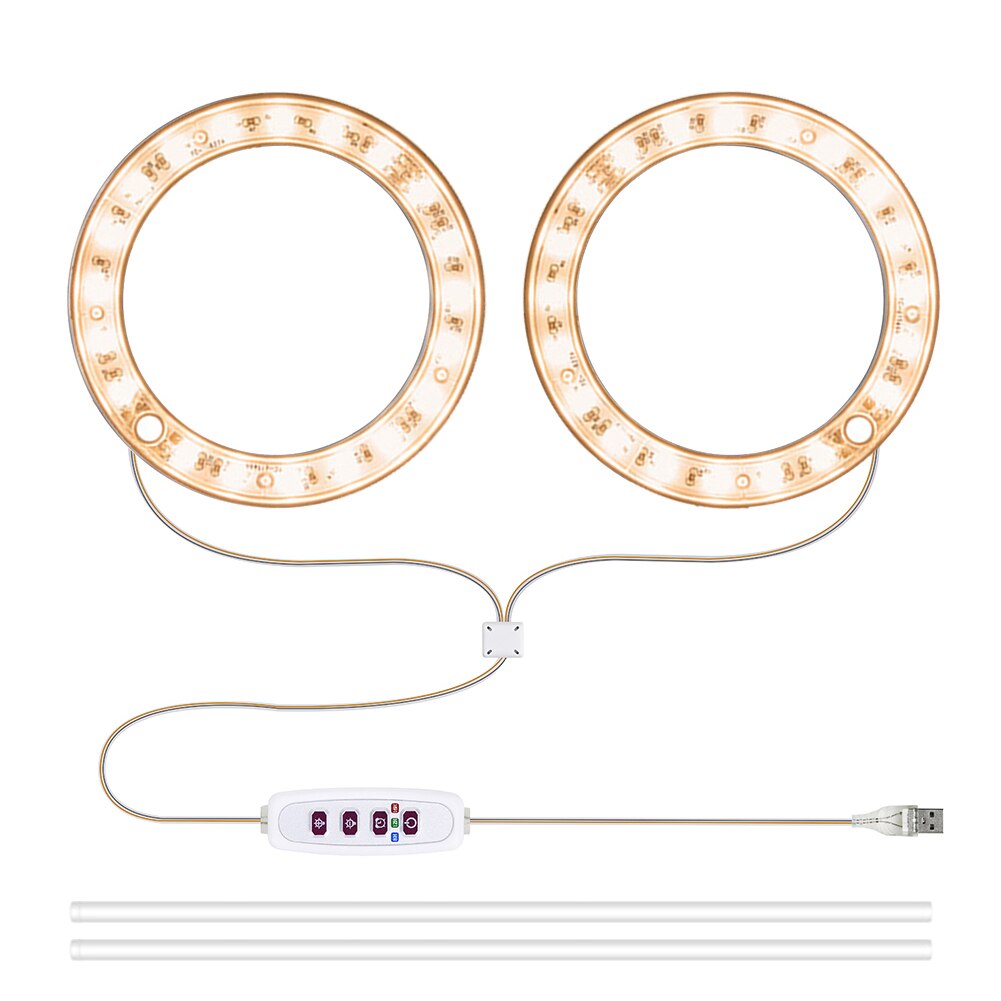Volledige Spectrum Lamp Led Grow Light Phyto Lamp Voor Planten Lamp Groeilicht Hydrocultuur Verlichting Usb Greenhouse Indoor Bloem Zaad: Sunlight-2 heads