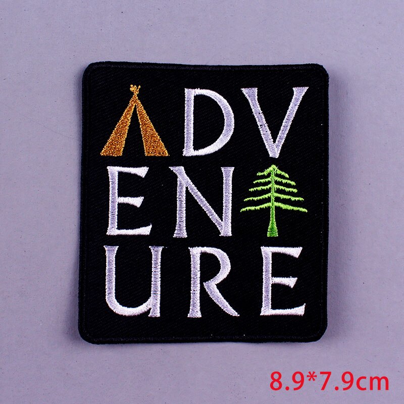 Diy Adventure Geborduurde Ijzer Op Patches Voor Kleding Mountain Reiziger Patches Op Kleding Strepen Outdoor Wandelen Patches: PE4473CT