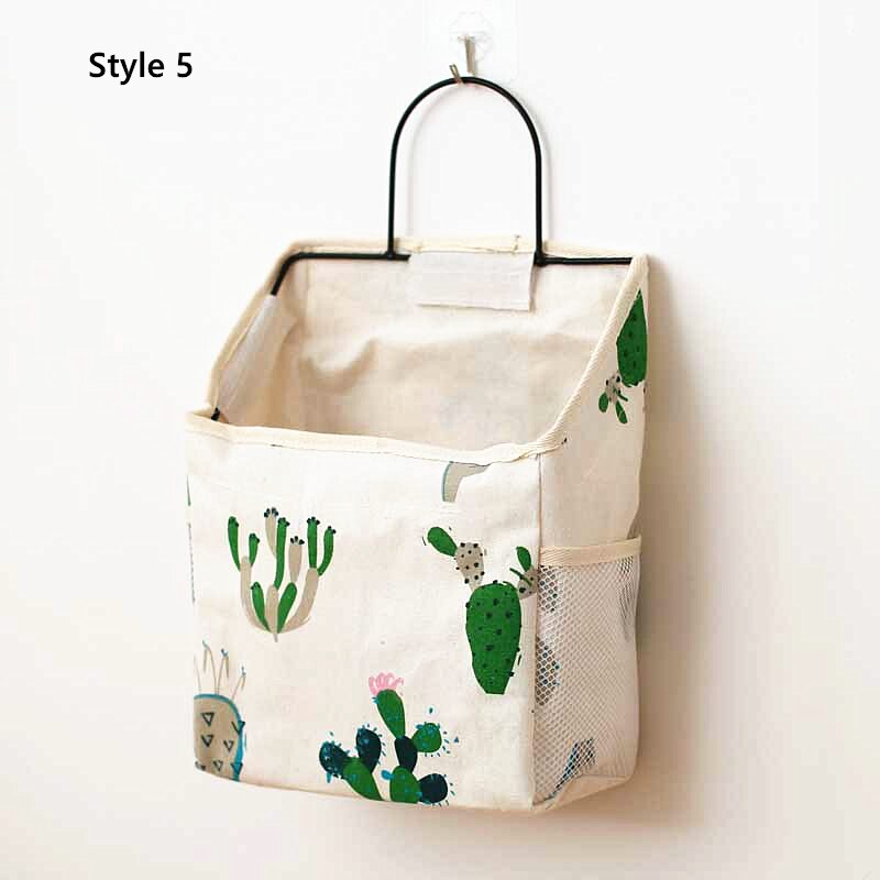 Coton livre débris stockage tenture murale sac de rangement chambre dortoir sac de rangement décor à la maison: Style 5