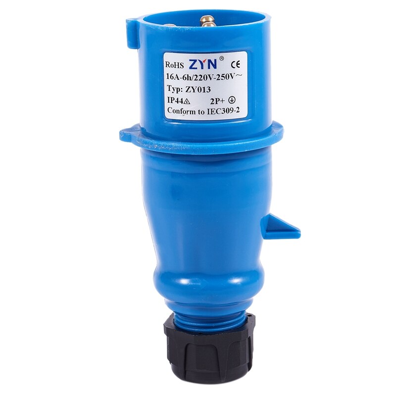Vanntett iec 309-2 2p+ e industristøpsel  ac 220-240v 16a amp