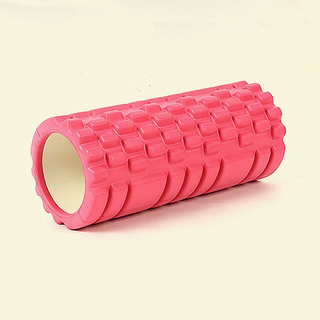 33*14cm joga kolumna fitness pianka pilates joga bloki roller train gym masaż mesh trigger point terapi fizjoterapia ćwiczenia: Lyserød