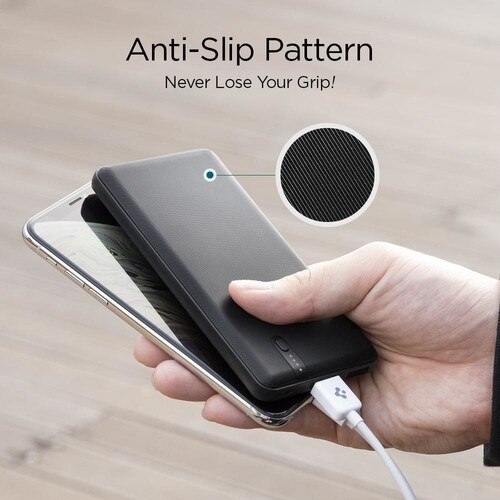 Original Spigen Essential F711D 10000 mAh 2C 5V 2.48A iP (Intelligent Power Tech) portable Fast Charger-Powerbank