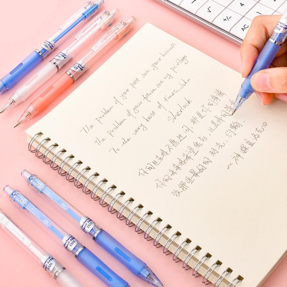 1PC Sweet Candy Color Plastic Mechanical Pencil Press with Office Automatic Writing For School Stationery Pen Eraser L5Z8