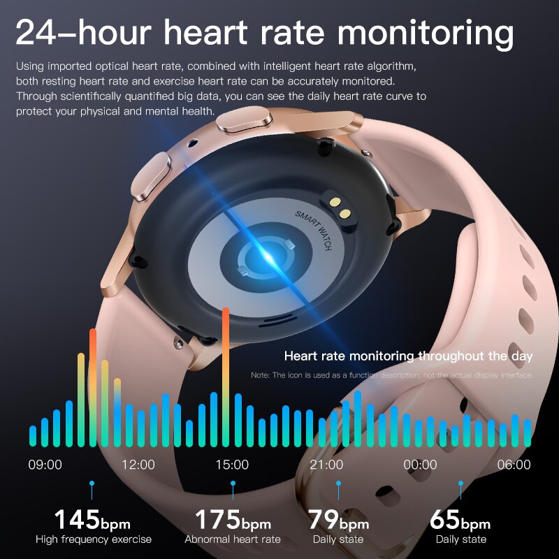 C10 slimme horloges, ronde hartslagmeter, bloeddrukmeter, sporthorloges, waterdichte bluetooth android smartwatch, fitnesstracker