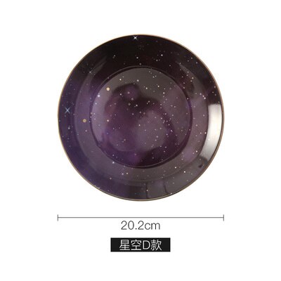 Keramische plaat huishoudelijke noordse westerse plaat setting ins net rode fotoplaat ster taart dessertbord: Stijl 04