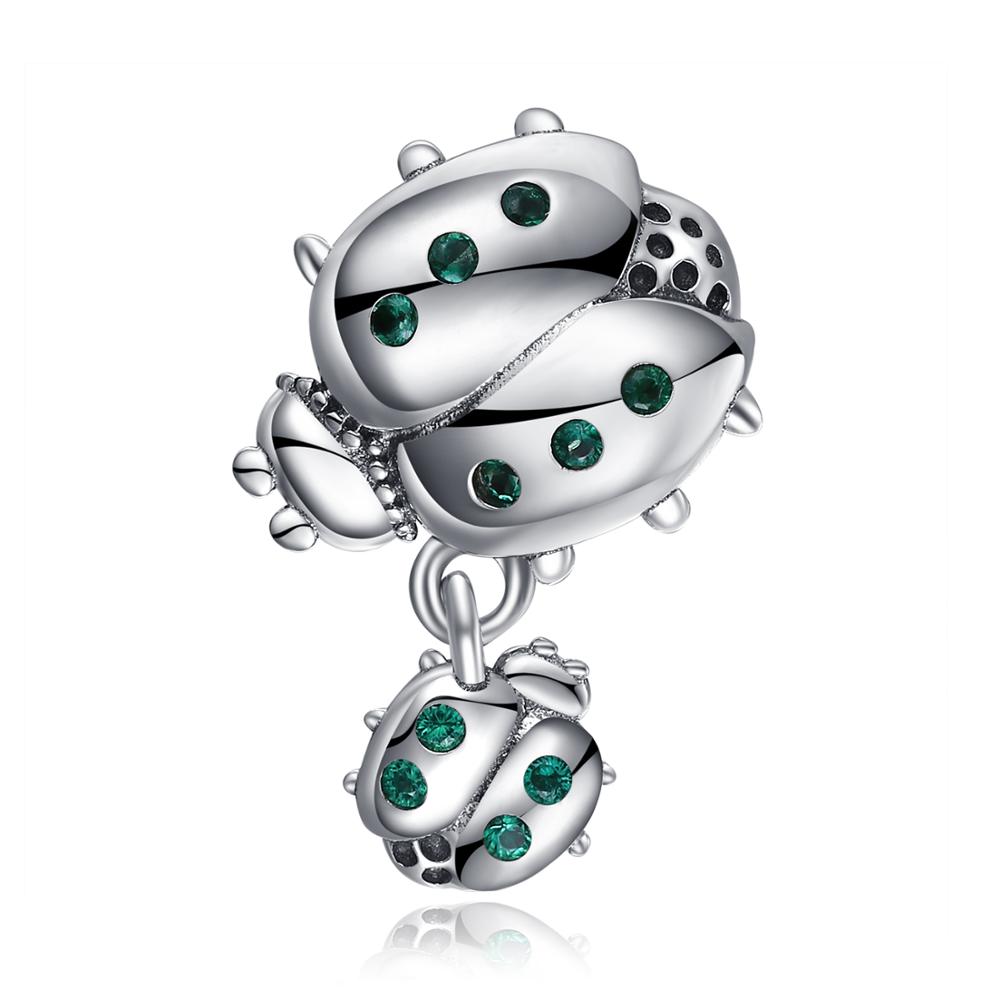 JewelryPalace Ladybird 925 Sterling Silver Beads Charms Silver 925 Original For Bracelet Silver 925 original For Jewelry Making