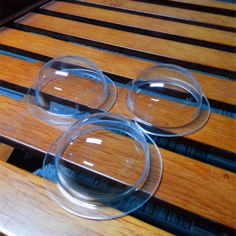 Couverture antipoussière de transparente de caméra de surveillance de forme hémisphérique de demi-boule de PMMA avec la bride