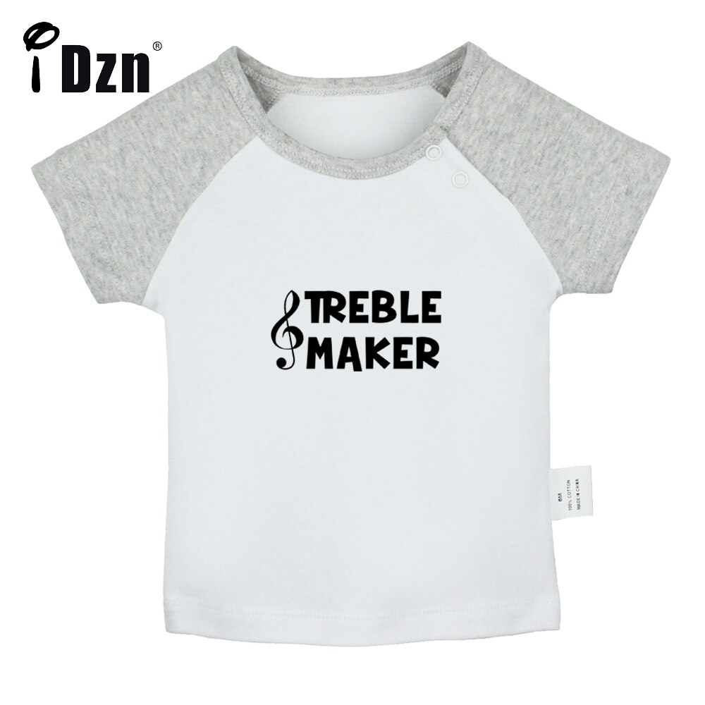 Idzn Zomer Treble Maker Fun Art Gedrukt Baby Jongens T-shirts Leuke Baby Meisjes Korte Mouw T-shirt Pasgeboren Katoen tops Kleding