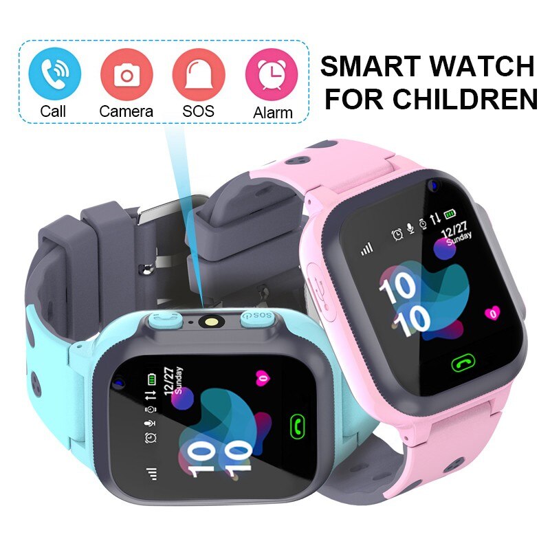 Montre connectée pour enfants, étanche, lampe de poche, bouton sos, surveillance à distance, montre-bracelet pour enfants, montre pour enfants avec montre pour bébé