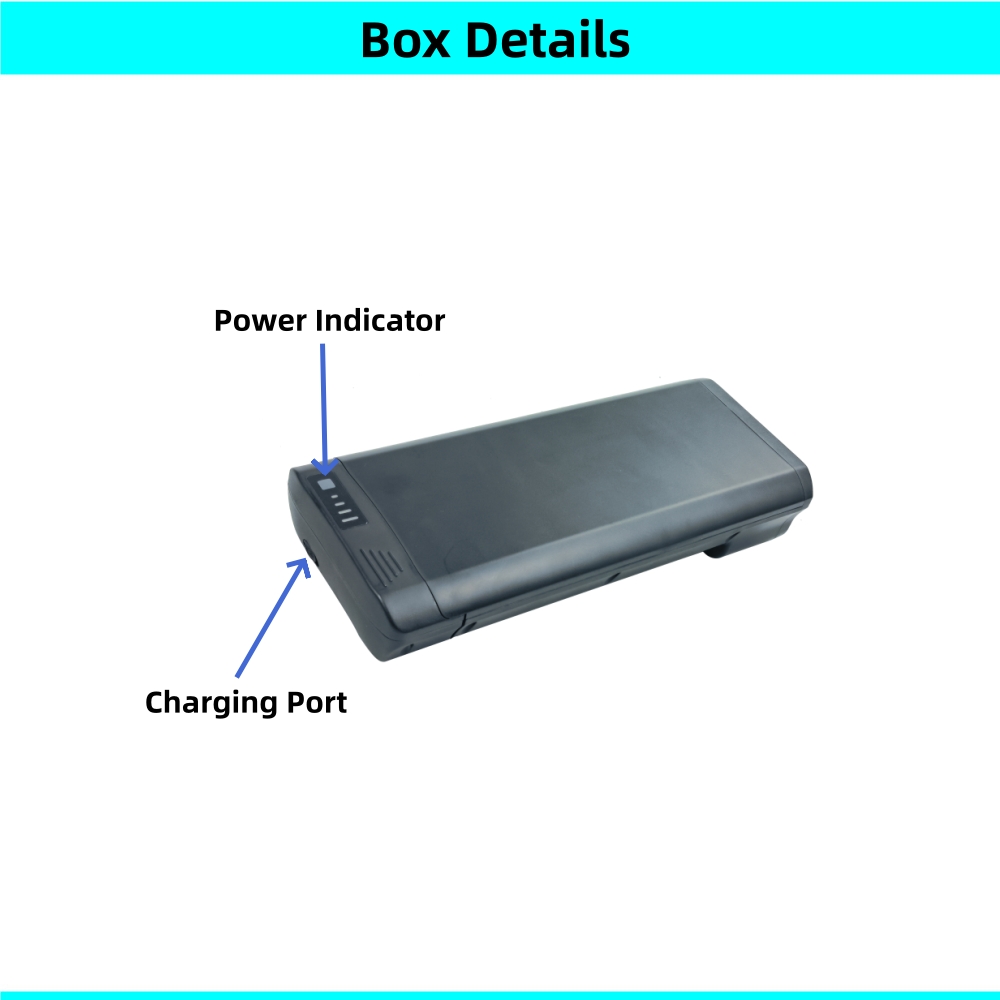 City Bike Faltrad E-Bike Batteriekasten Gehäuse Gehäuse Gepäckträger 24 V 36 V E-Bike Batteriekasten Montagesockel keine Batterie