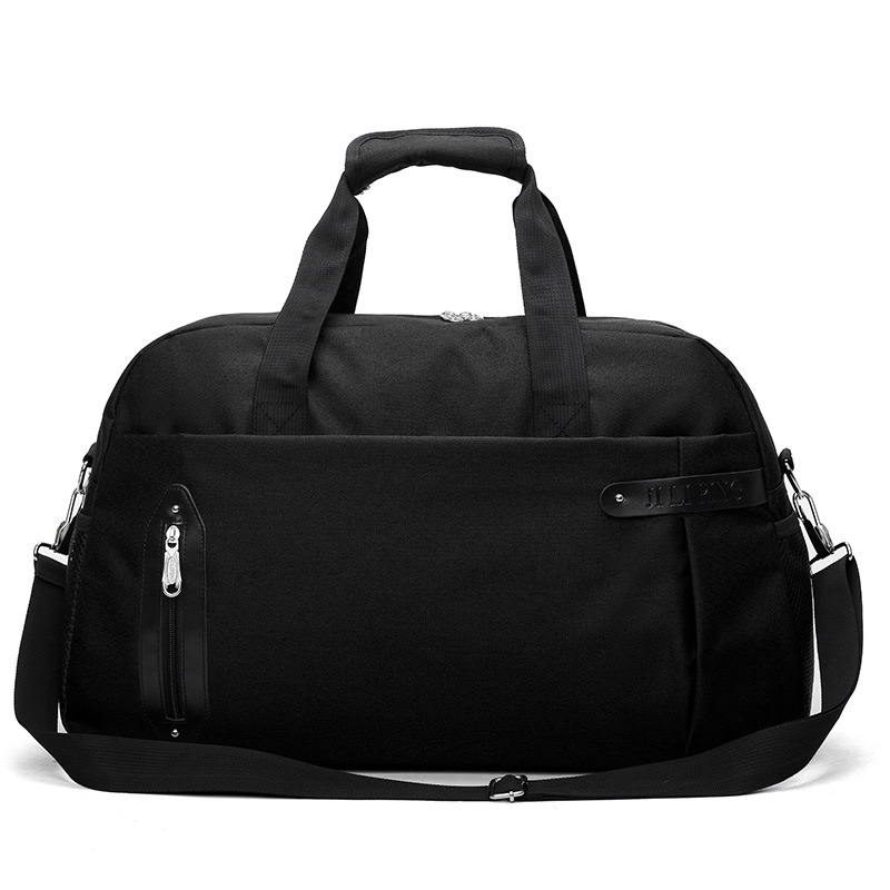 Mænd rejsetaske sports træning gym håndtaske stor kabine bagage skulder & crossbody tasker yoga taske weekend taske: Sort