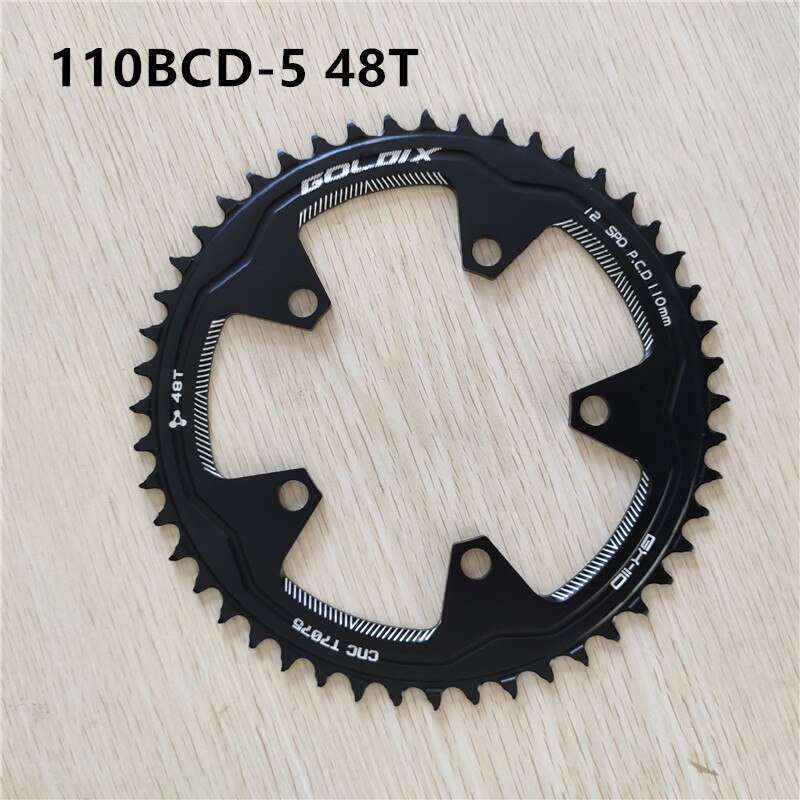 GOLDIX-plato de bicicleta de carretera, ancho estrecho, 38T-58T, plato de bicicleta, accesorios de manivela, BCD 110BCD: 48t