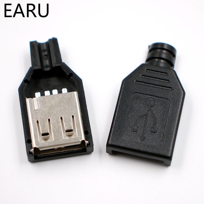Lot De 20 Connecteurs USB Type A Femelle 4 Broches - 13,7 Mm - Angle Droit 180° - Uxcell