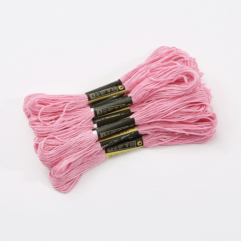 50 pcs Anchor Similar DMC embroidery floss Cross Stitch Cotton Embroidery Thread Floss Sewing Skeins Craft: Pink