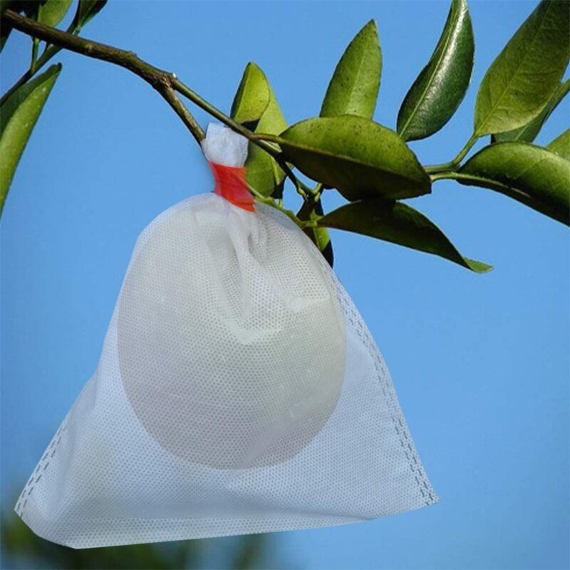 Bolsas de protección para frutas de 200 piezas, bolsa de red reutilizable, barrera contra insectos, aves, para proteger frutas, uvas, pera, 7x8 pulgadas