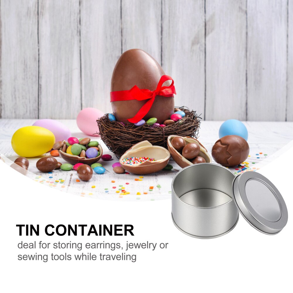 12 Pcs Tinplate Box Round Tinplate Container Tinplate Container Storage Box Candy Box for Store