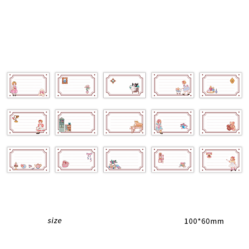 30 Pages /Pack Retro Paper Memos Country Forest Series Simple Memo Pads Message Bacis Material Paper: D